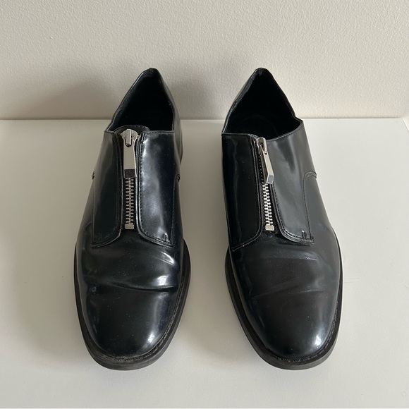 ZARA Black Half Zip Shoes Size 39 - Picture 2 of 7